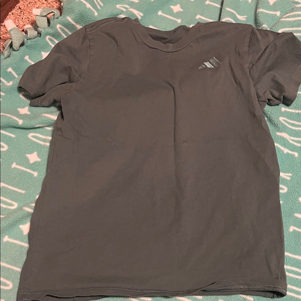 adidas dark green Short-Sleeve Crewneck Tee with Logo